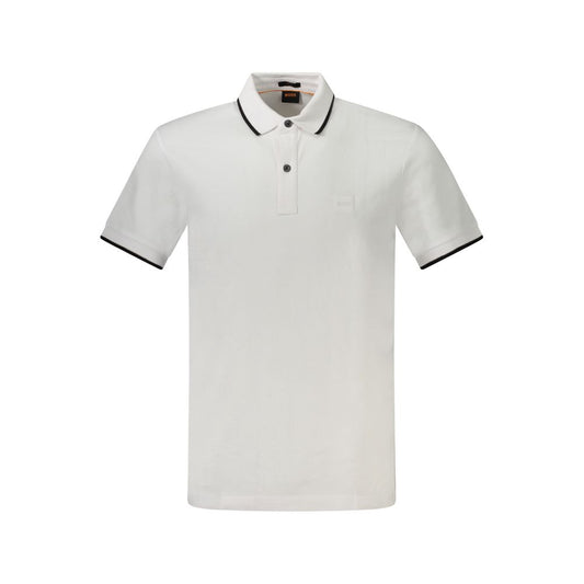 Hugo Boss White Cotton Polo Shirt Hugo Boss