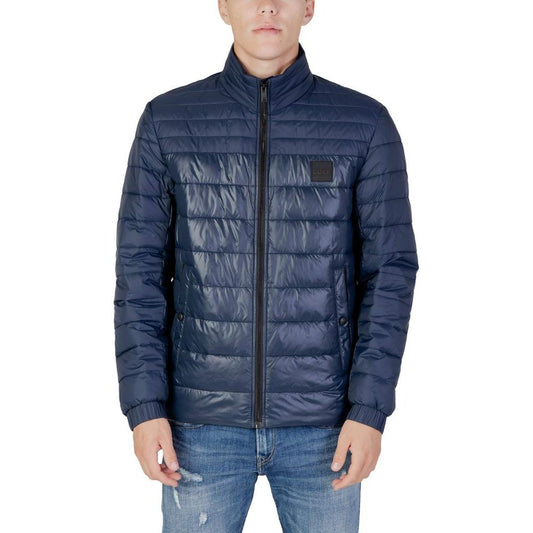 Hugo Boss Blue Polyester Jacket Hugo Boss