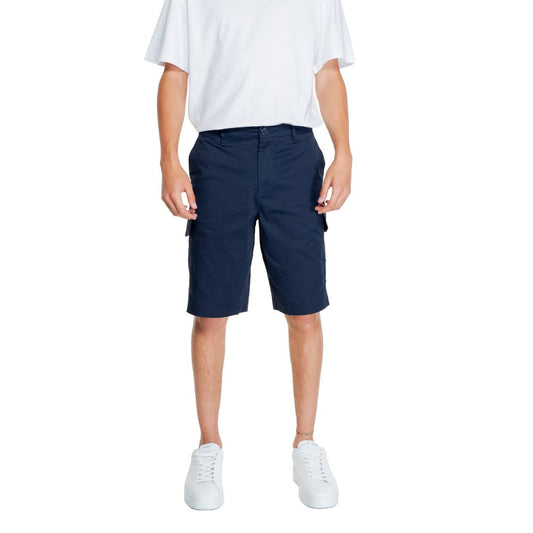 Armani Exchange Blue Cotton Short