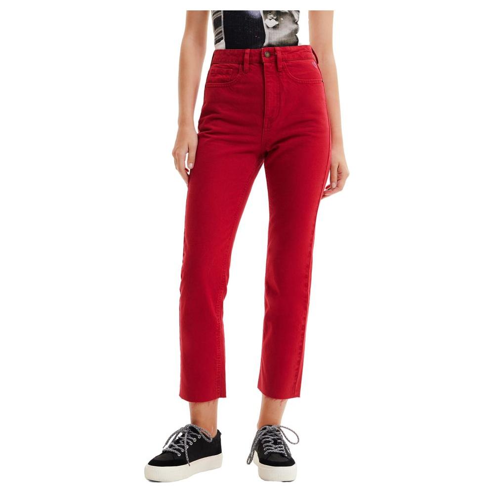 Desigual Bordeaux Cotton Jeans & Pant Desigual