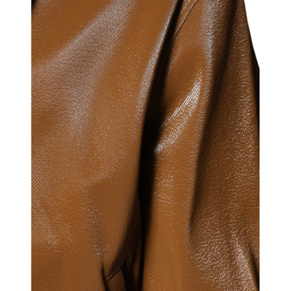 Dolce & Gabbana Brown Leather Full Zip Men Bomber Jacket 1728,67345645728,Biker Jackets - Jackets & Coats - Clothing,Brown,Clothing,Dolce & Gabbana,IT44 | XS,IT46 | S,IT48 | M,IT50 | L,IT52 | XL,Jackets & Coats - Clothing,Jackets - Men - Clothing,Material