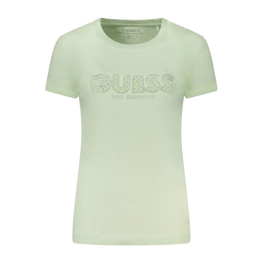 Guess Jeans Green Cotton Tops & T-Shirt Guess Jeans