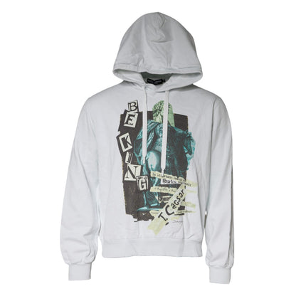 Dolce & Gabbana White Caesar Cotton Hooded Pullover Sweater 1728,67345645728,Clothing,Dolce & Gabbana,Hoodies - Sweaters - Clothing,IT58 | XXL,Material: 100% Cotton,Men,Preowned / Defect,Sweaters - Clothing,Sweaters - Men - Clothing,White