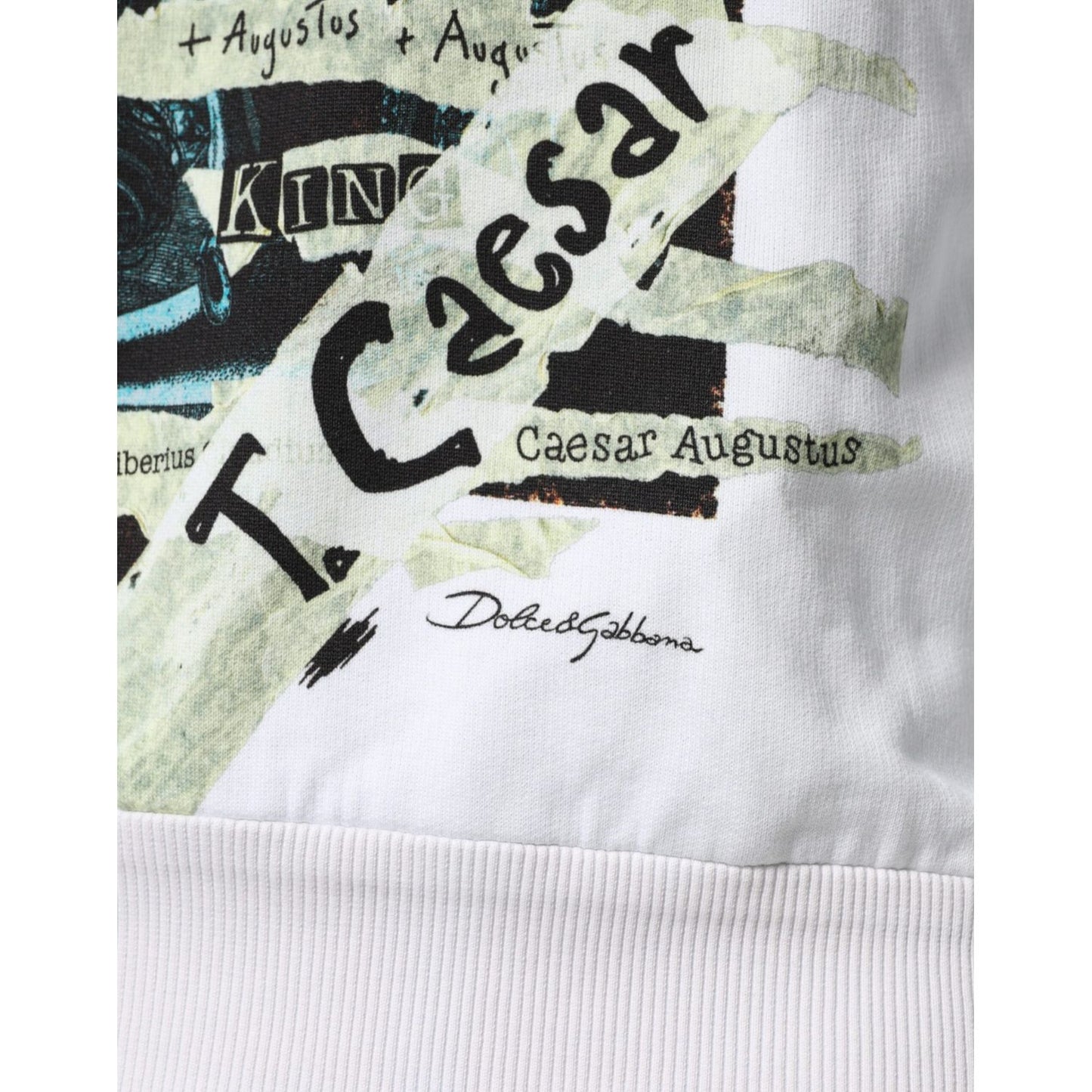 Dolce & Gabbana White Caesar Cotton Hooded Pullover Sweater 1728,67345645728,Clothing,Dolce & Gabbana,Hoodies - Sweaters - Clothing,IT48 | M,Material: 100% Cotton,Men,Men - Clothing,Preowned / Defect,Sweaters - Clothing,Sweaters - Men - Clothing,White