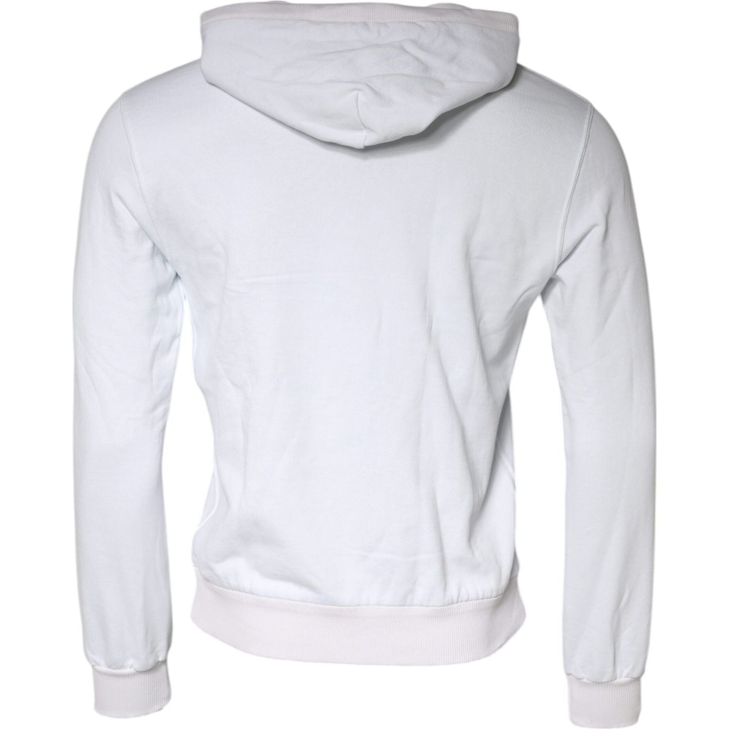 Dolce & Gabbana White Caesar Cotton Hooded Pullover Sweater 1728,67345645728,Clothing,Dolce & Gabbana,Hoodies - Sweaters - Clothing,IT48 | M,Material: 100% Cotton,Men,Men - Clothing,Preowned / Defect,Sweaters - Clothing,Sweaters - Men - Clothing,White