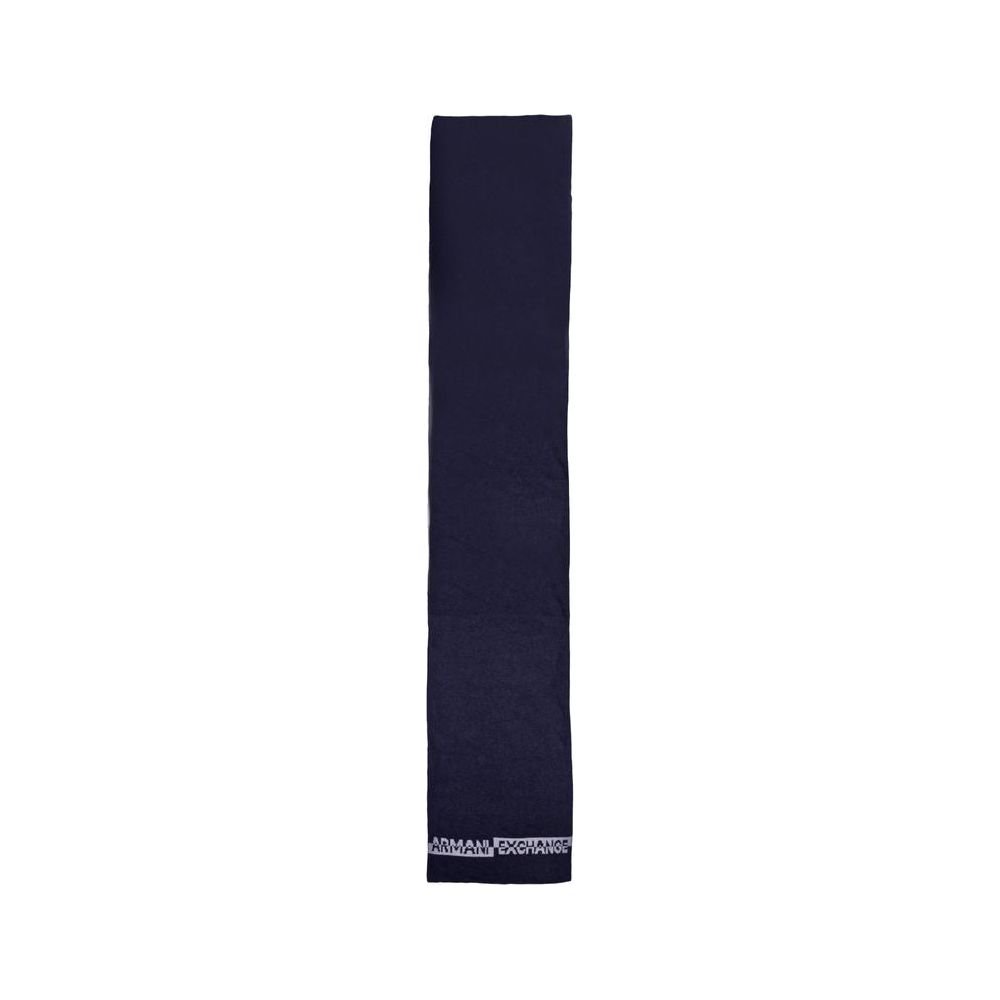 Armani Exchange Blue Polyamide Scarf Armani Exchange