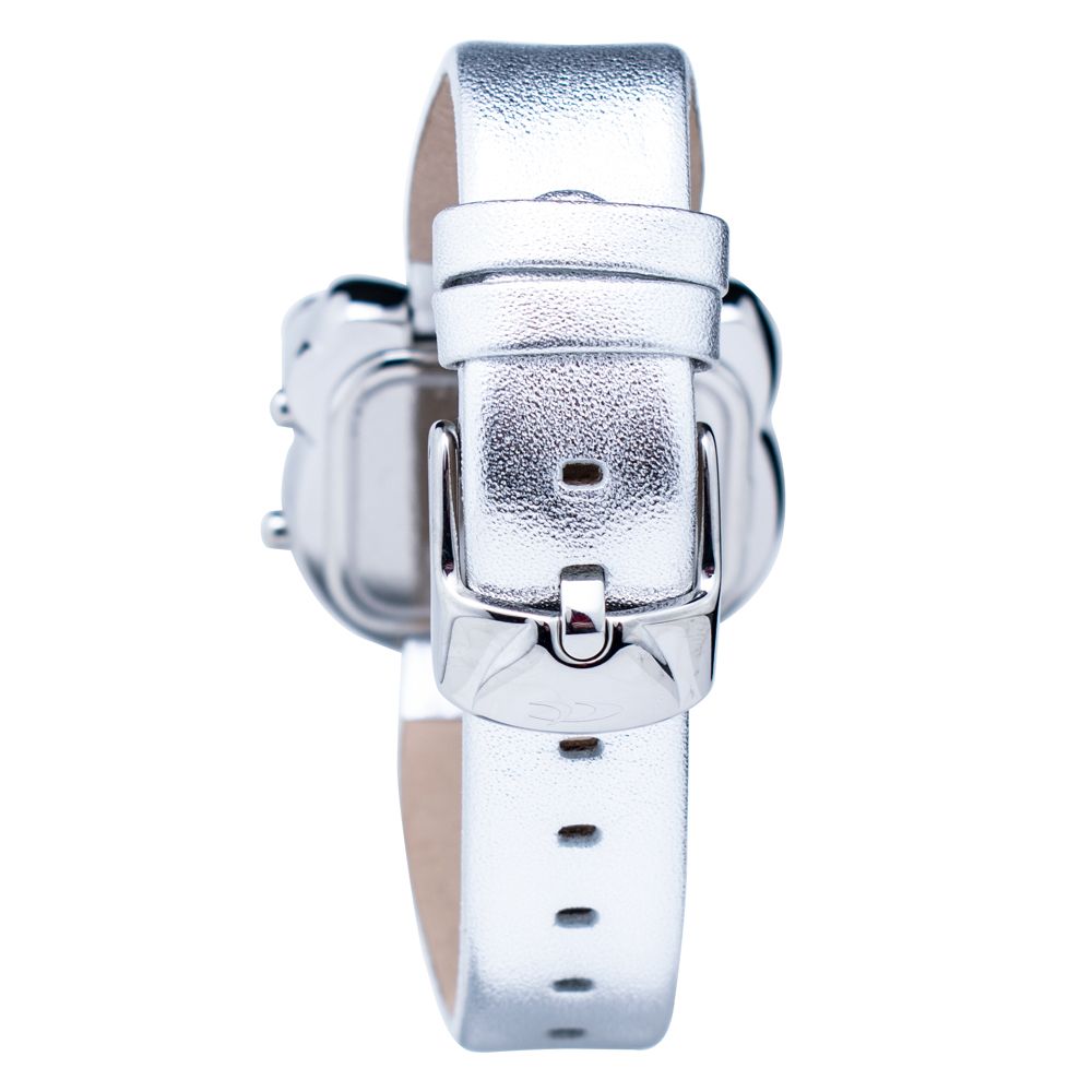 Chronotech Silver Leather Digital Watch 1728,67434610848,Accessories,Chronotech,Digital Watches - Watches - Accessories,New with tags,Silver,Watches - Accessories,Women