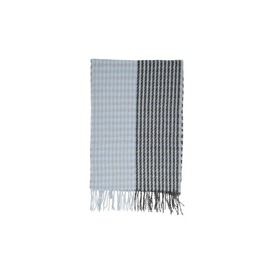 Only Blue Polyester Polyester Scarf Only Dark Gray