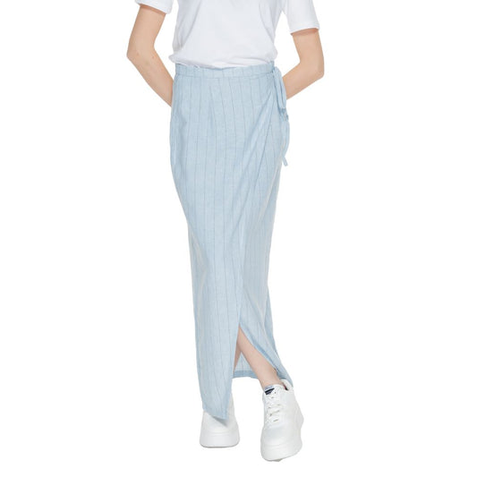 Vero Moda Blue Linen Long Skirt 1728,71956299936,Blue,Clothing,IT36|XXS,IT38|XS,IT42|M,Long - Skirts - Clothing,New with tags,Skirts - Clothing,Vero Moda,Women