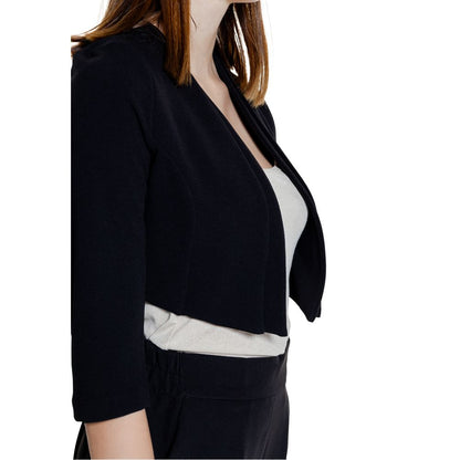 Rinascimento Black Polyester Sleveless Jacket
