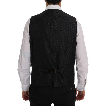 Dolce & Gabbana Gray STAFF Cotton Striped Vest 1728,20% Viscose,67345645728,Clothing,Dolce & Gabbana,Gray,IT52 | XL,Material: 80% Cotton,Men,Men - Clothing,New with tags,Suits & Blazers - Clothing,Vests - Men - Clothing,Waistcoats - Suits & Blazers - Clot