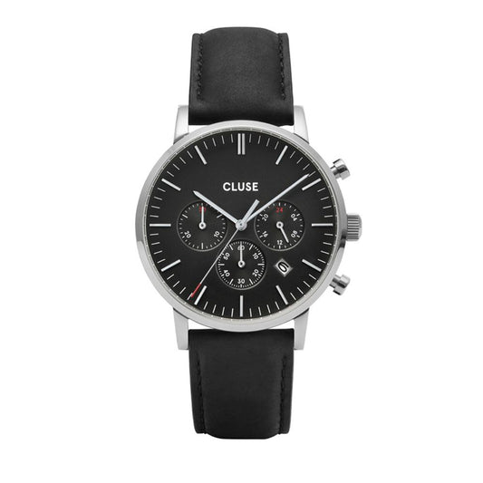 Cluse Black Leather Dress Watch 1728,67434610848,Accessories,Black,Cluse,Dress Watches - Watches - Accessories,New with tags,Watches - Accessories,Women