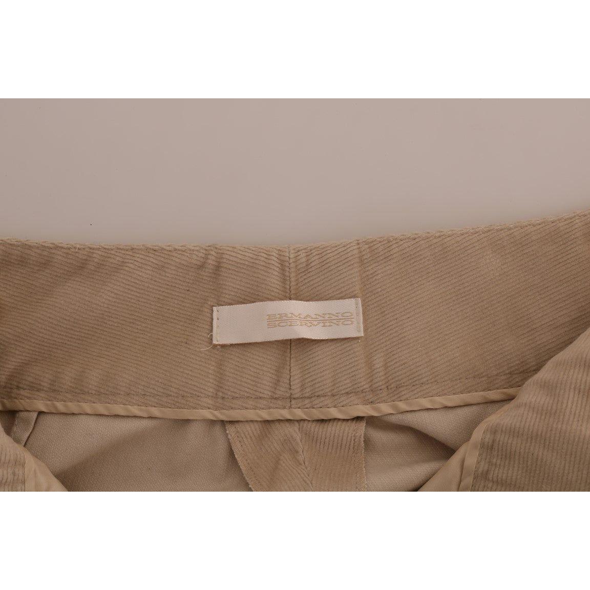 Ermanno Scervino Chic Beige Bootcut Flared Pants Jeans & Pants Ermanno Scervino