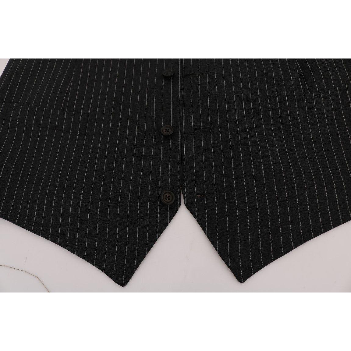 Dolce & Gabbana Gray Wool Stretch Vest