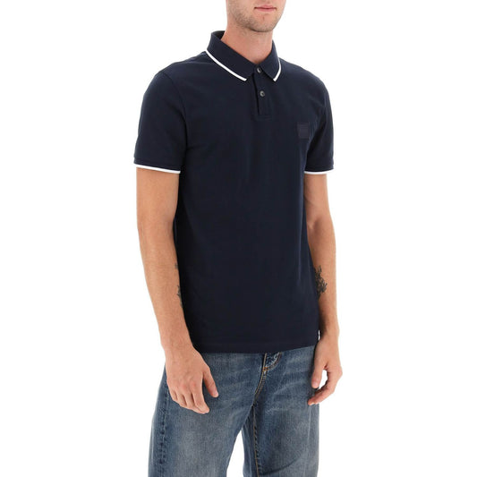 Boss slim fit piqué polo shirt with tipped Topwear Boss