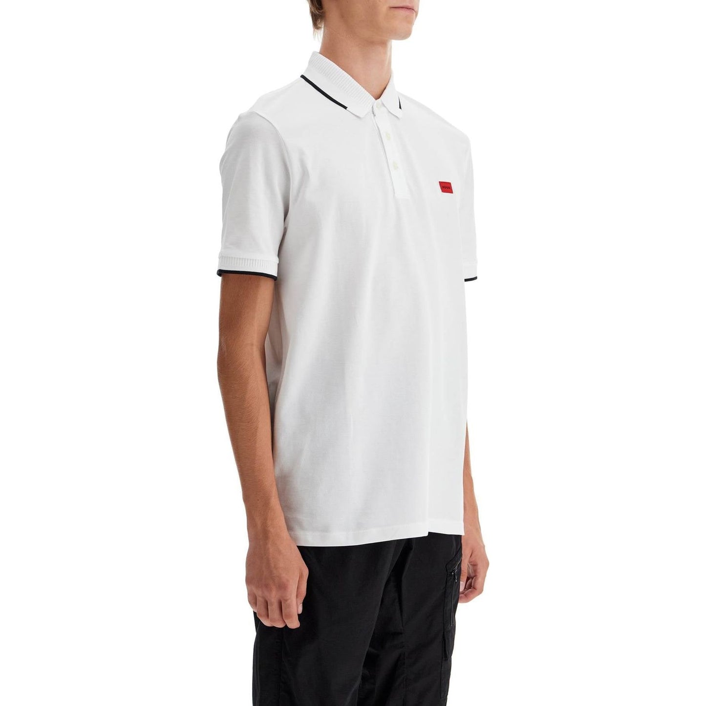 Hugo polo shirt with contrasting finishing details Topwear Hugo