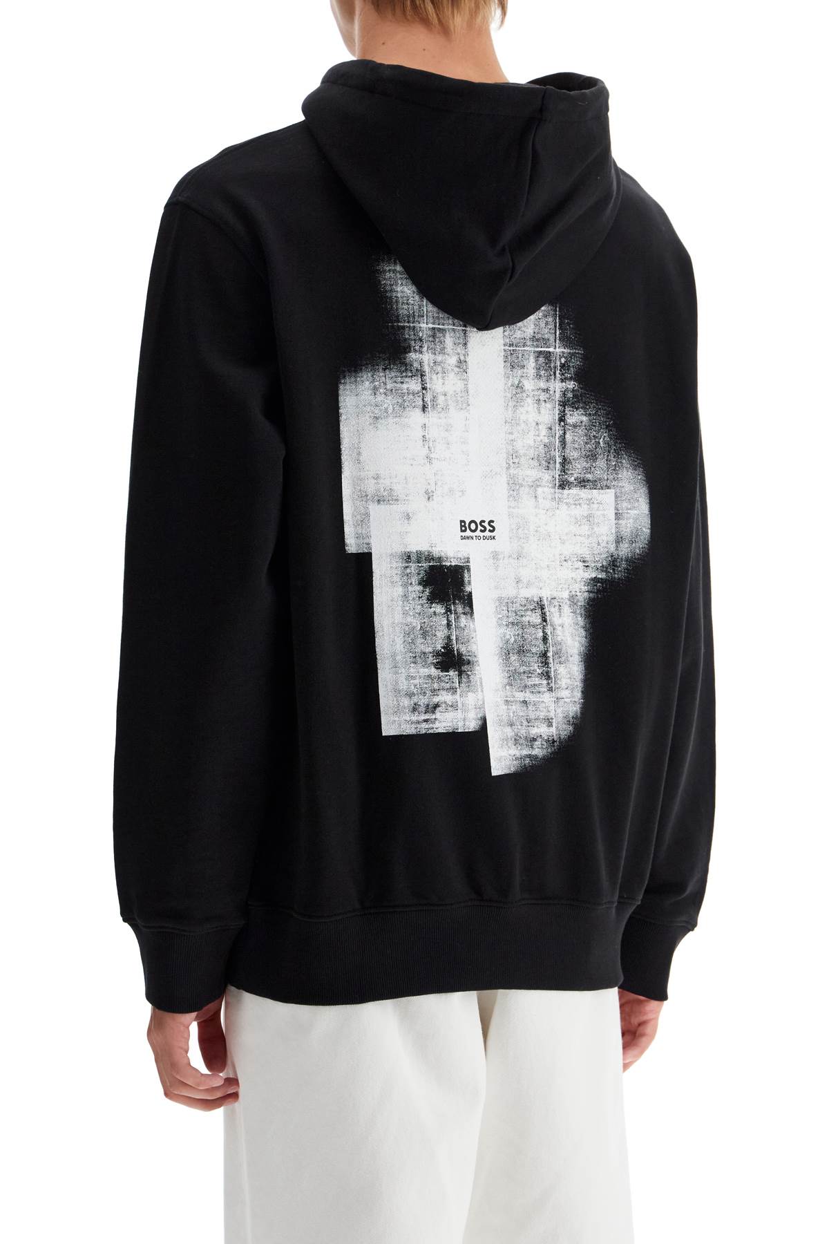 Boss hooded sweatshirt with graphic print Topwear Boss