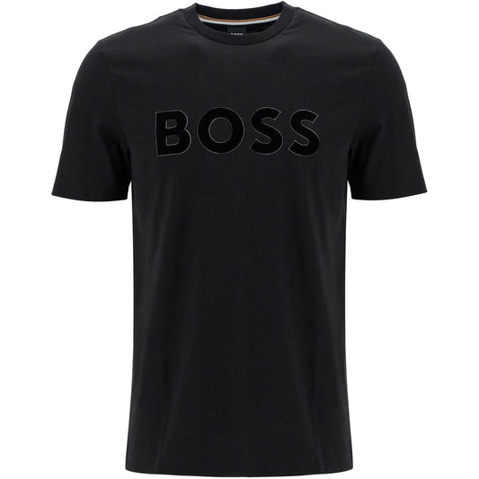 Boss flocked logo t-shirt with Topwear Boss