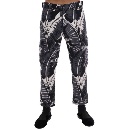 Dolce & Gabbana Elegant Capri Casual Pants in Banana Leaf Print Dolce & Gabbana