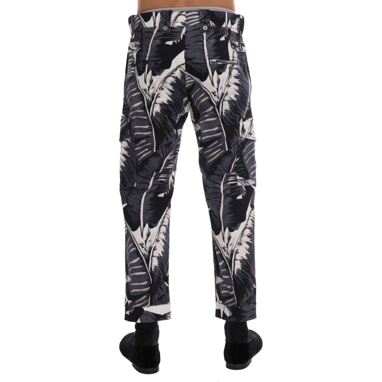 Dolce & Gabbana Elegant Capri Casual Pants in Banana Leaf Print Dolce & Gabbana