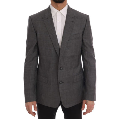 Dolce & Gabbana Gray Wool MARTINI Slim Blazer 1728,67345645728,Blazers - Men - Clothing,Blazers - Suits & Blazers - Clothing,Clothing,Dolce & Gabbana,Gray,IT52 | L,Material: 100% Wool,Men,Men - Clothing,New with tags,Suits & Blazers - Clothing