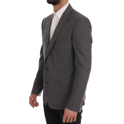 Dolce & Gabbana Gray Wool MARTINI Slim Blazer 1728,67345645728,Blazers - Men - Clothing,Blazers - Suits & Blazers - Clothing,Clothing,Dolce & Gabbana,Gray,IT52 | L,Material: 100% Wool,Men,Men - Clothing,New with tags,Suits & Blazers - Clothing