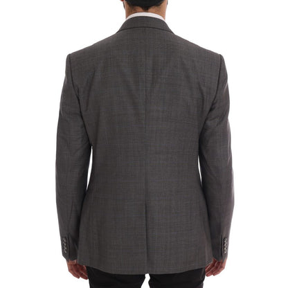 Dolce & Gabbana Gray Wool MARTINI Slim Blazer 1728,67345645728,Blazers - Men - Clothing,Blazers - Suits & Blazers - Clothing,Clothing,Dolce & Gabbana,Gray,IT52 | L,Material: 100% Wool,Men,Men - Clothing,New with tags,Suits & Blazers - Clothing