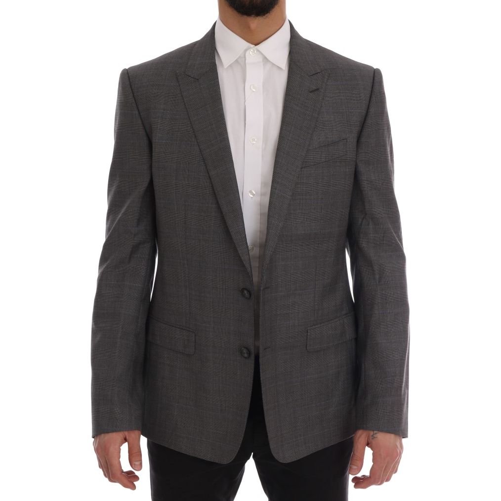 Dolce & Gabbana Gray Wool MARTINI Slim Blazer 1728,67345645728,Blazers - Men - Clothing,Blazers - Suits & Blazers - Clothing,Clothing,Dolce & Gabbana,Gray,IT52 | L,Material: 100% Wool,Men,Men - Clothing,New with tags,Suits & Blazers - Clothing