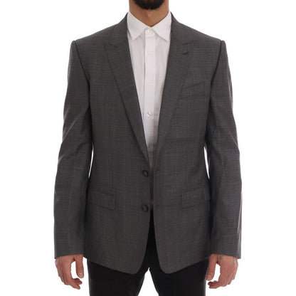 Dolce & Gabbana Gray Wool MARTINI Slim Blazer 1728,67345645728,Blazers - Men - Clothing,Blazers - Suits & Blazers - Clothing,Clothing,Dolce & Gabbana,Gray,IT52 | L,Material: 100% Wool,Men,Men - Clothing,New with tags,Suits & Blazers - Clothing