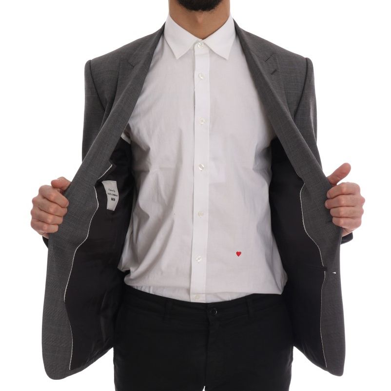 Dolce & Gabbana Gray Wool MARTINI Slim Blazer 1728,67345645728,Blazers - Men - Clothing,Blazers - Suits & Blazers - Clothing,Clothing,Dolce & Gabbana,Gray,IT52 | L,Material: 100% Wool,Men,Men - Clothing,New with tags,Suits & Blazers - Clothing