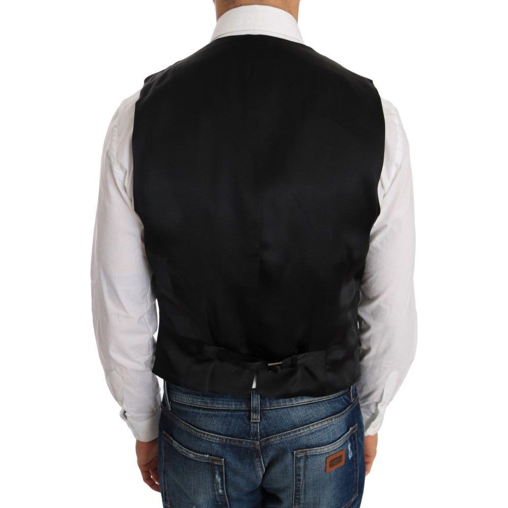 Dolce & Gabbana Elegant Slim Fit Formal Vest in Black Dolce & Gabbana