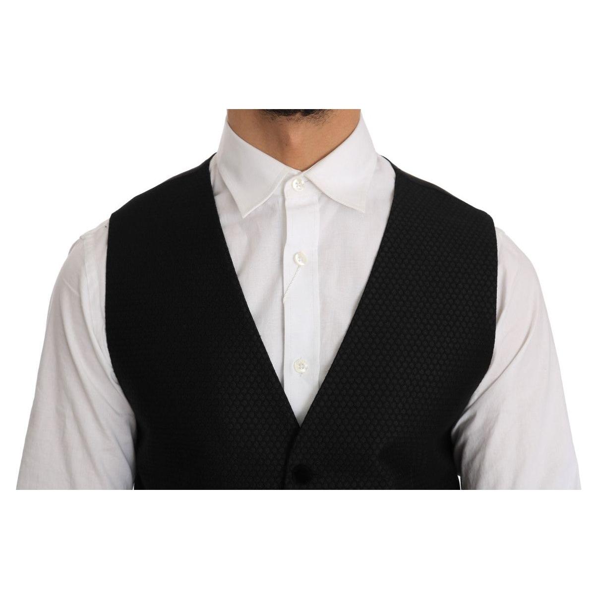 Dolce & Gabbana Black Polka Dot Pattern Vest Dolce & Gabbana