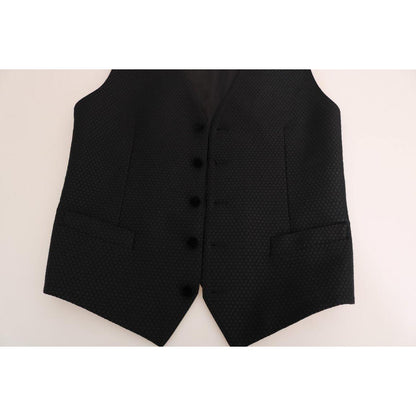Dolce & Gabbana Black Polka Dot Pattern Vest Dolce & Gabbana