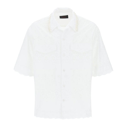 Simone Rocha "scalloped lace shirt with pearl Shirts Simone Rocha