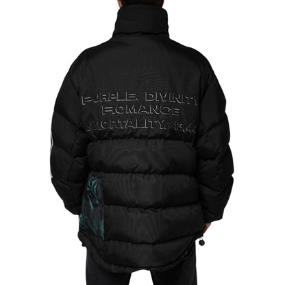Dolce & Gabbana Black Nylon Puffer Men Full Zip Jacket 1728,67345645728,Black,Clothing,Dolce & Gabbana,IT52 | XL,Jackets & Coats - Clothing,Jackets - Men - Clothing,Material: 84% Nylon 13% Cotton,Men,Men - Clothing,New with tags,Shell Jackets - Jackets &