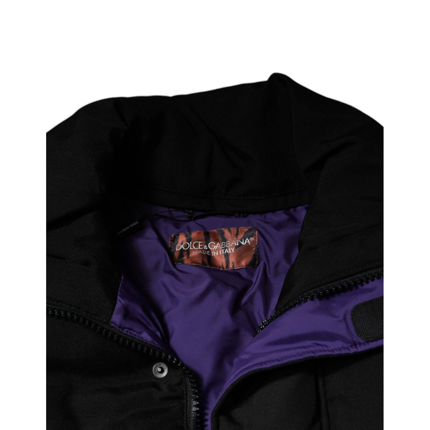 Dolce & Gabbana Black Nylon Puffer Men Full Zip Jacket 1728,67345645728,Black,Clothing,Dolce & Gabbana,IT52 | XL,Jackets & Coats - Clothing,Jackets - Men - Clothing,Material: 84% Nylon 13% Cotton,Men,Men - Clothing,New with tags,Shell Jackets - Jackets &
