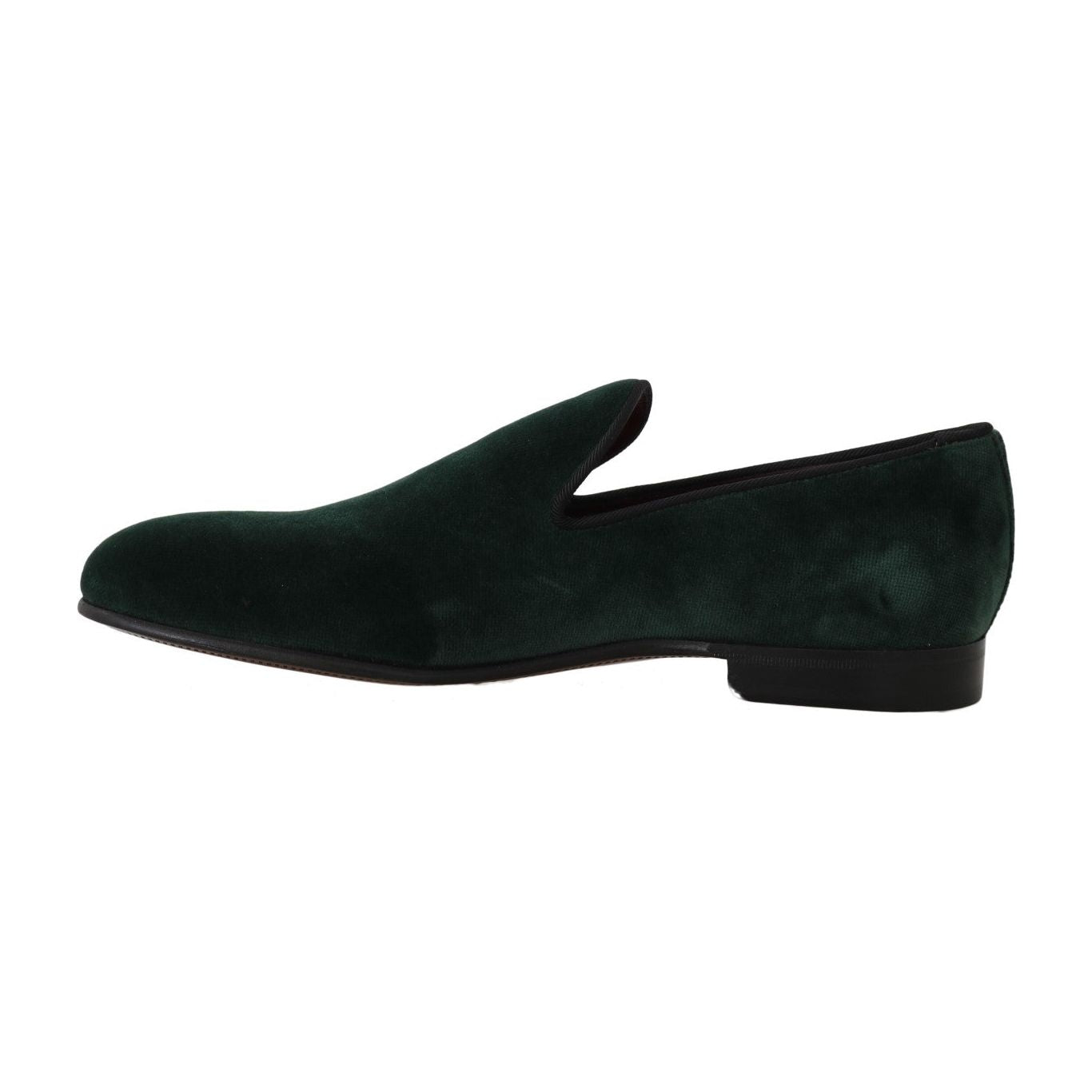 Dolce & Gabbana Elegant Green Suede Slip-On Loafers Dolce & Gabbana