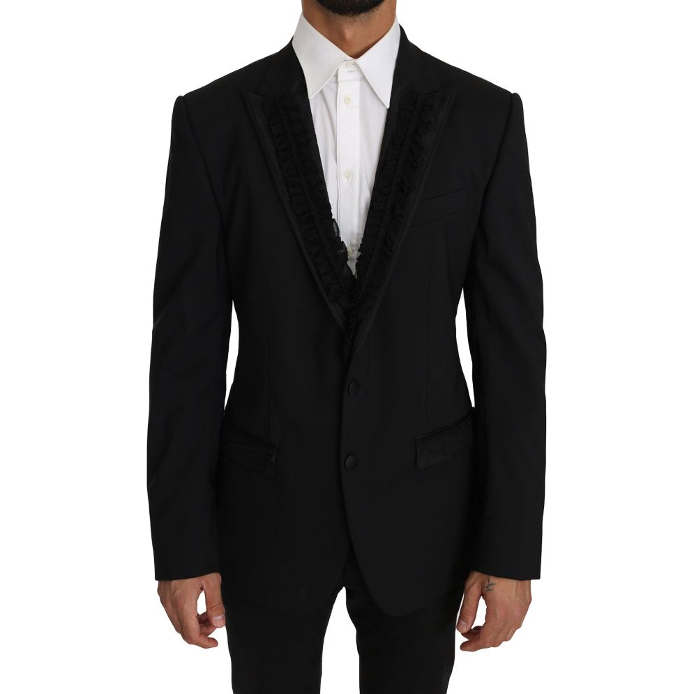 Dolce & Gabbana Elegant Black Slim Fit Martini Blazer Jacket Dolce & Gabbana