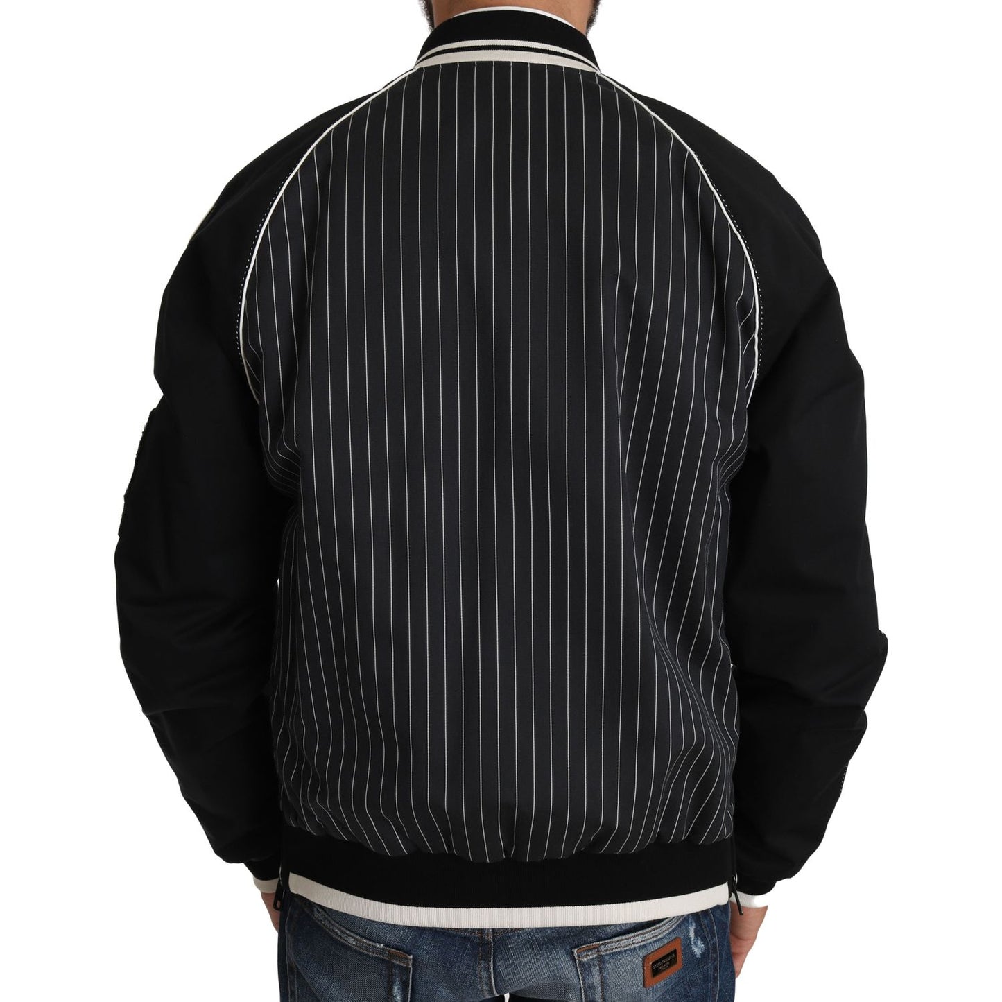 Dolce & Gabbana Black DD58 SG62 Sequined Beaded Jacket Dolce & Gabbana