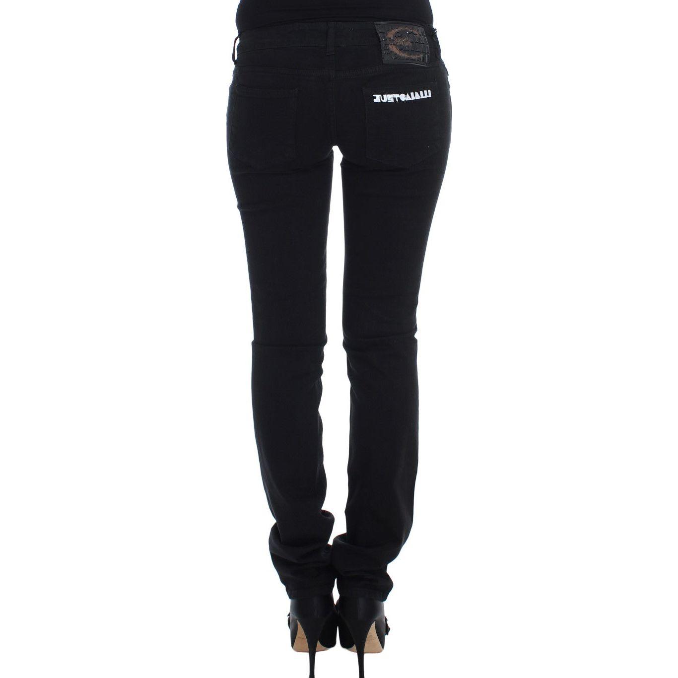 Cavalli Chic Slim Skinny Black Jeans Jeans & Pants Cavalli