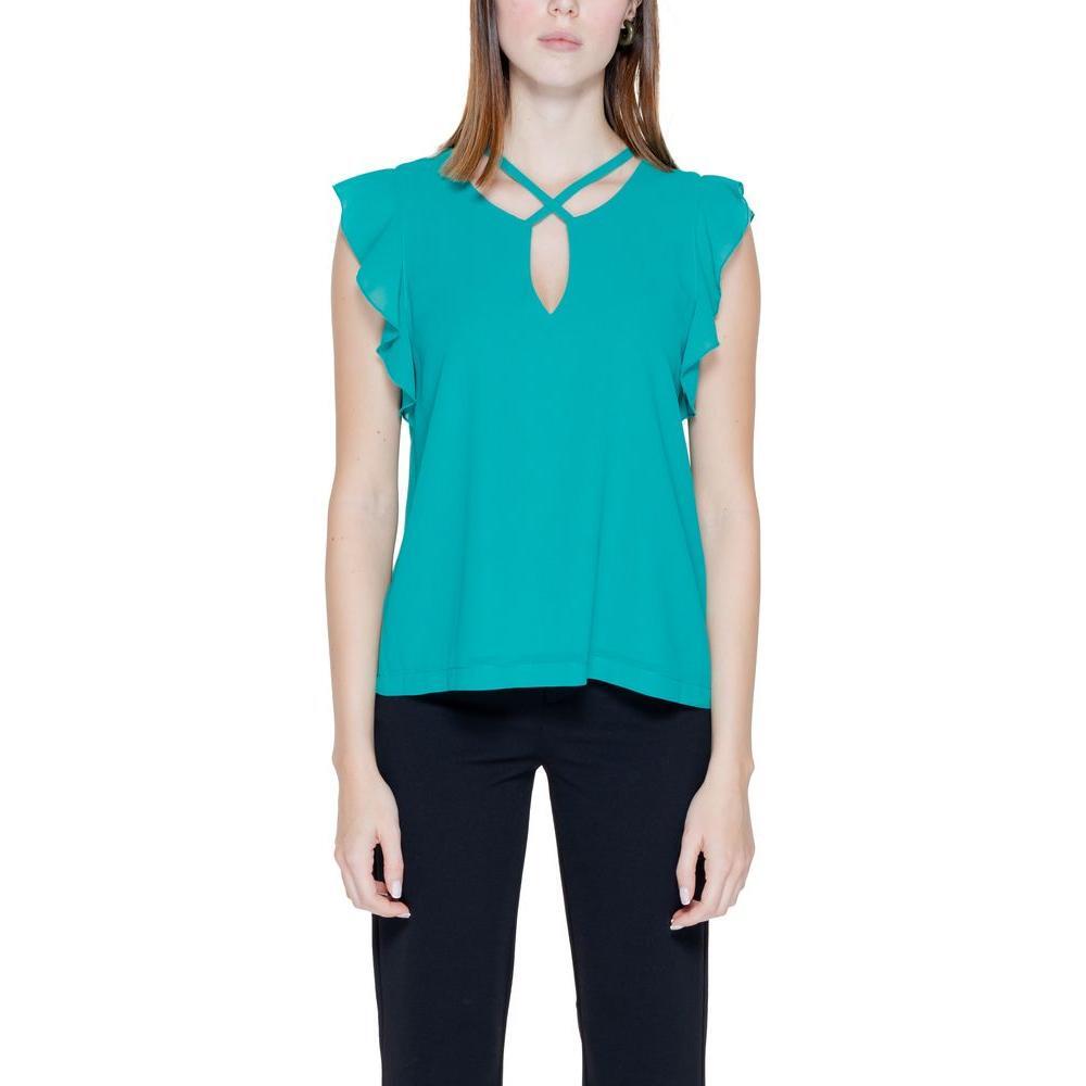 Rinascimento Green Polyester Blouse 1728,71956299936,Blouses - Shirts - Clothing,Clothing,Green,IT38|XS,New with tags,Rinascimento,Shirts - Clothing,Shirts - Women - Clothing,Women,Women - Clothing