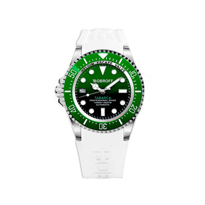 Bobroff White Rubber Sport Watch