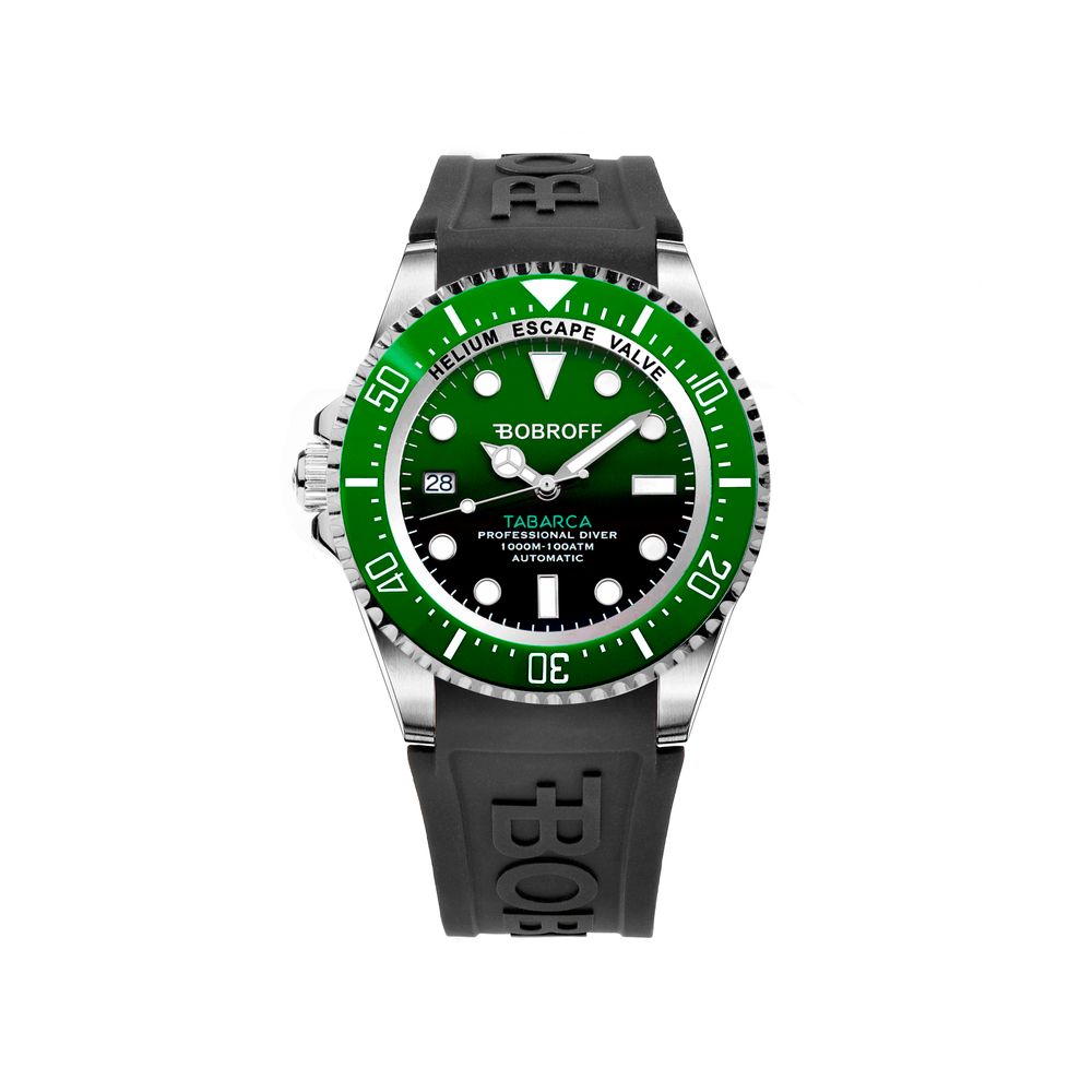 Bobroff Black Rubber Sport Watch