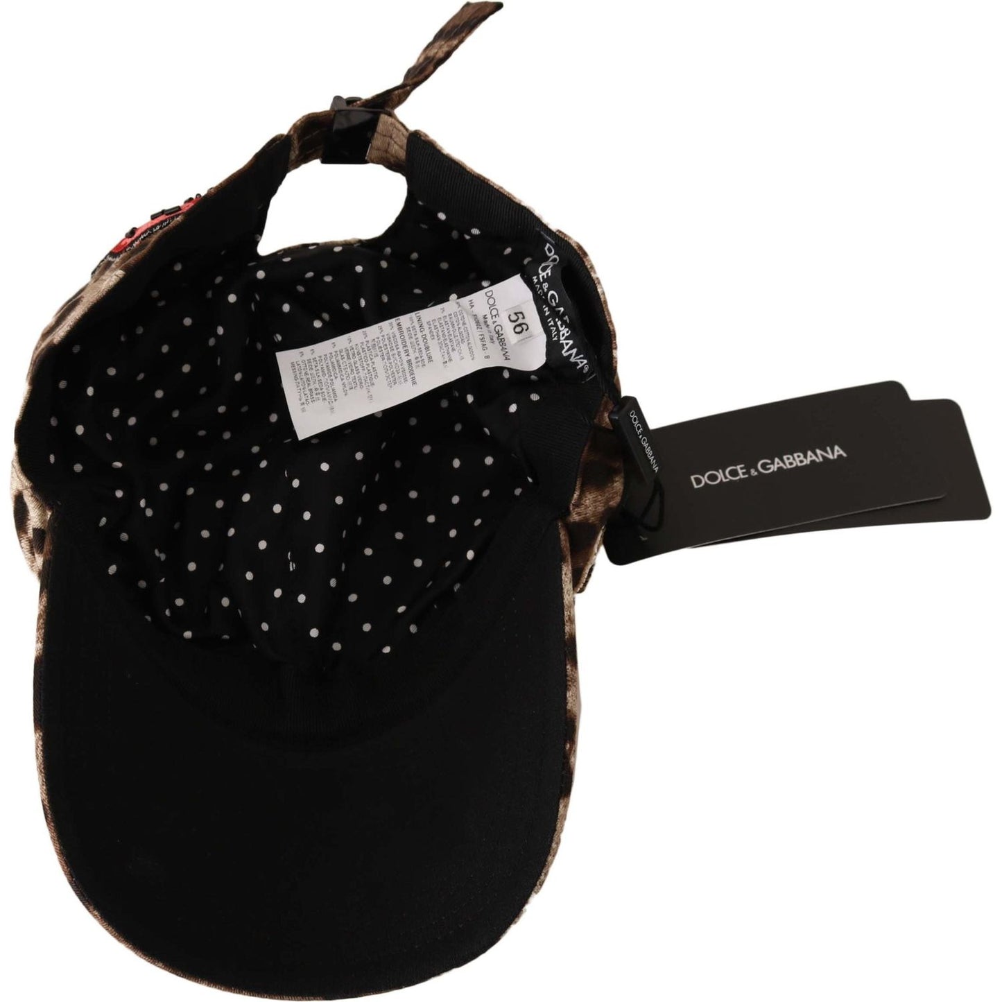 Dolce & Gabbana Brown Leopard Sequin Sicily Applique Baseball Hat 1728,3% Elastan,56 cm|XS,57 cm|S,67345645728,Accessories,Brown,Caps (Baseball Hat) - Hats - Accessories,Dolce & Gabbana,Hats - Accessories,Hats - Women - Accessories,Material: 97% Cotton,Ne