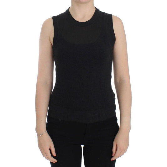 Dolce & Gabbana Elegant Black Sleeveless Pullover Vest Dolce & Gabbana