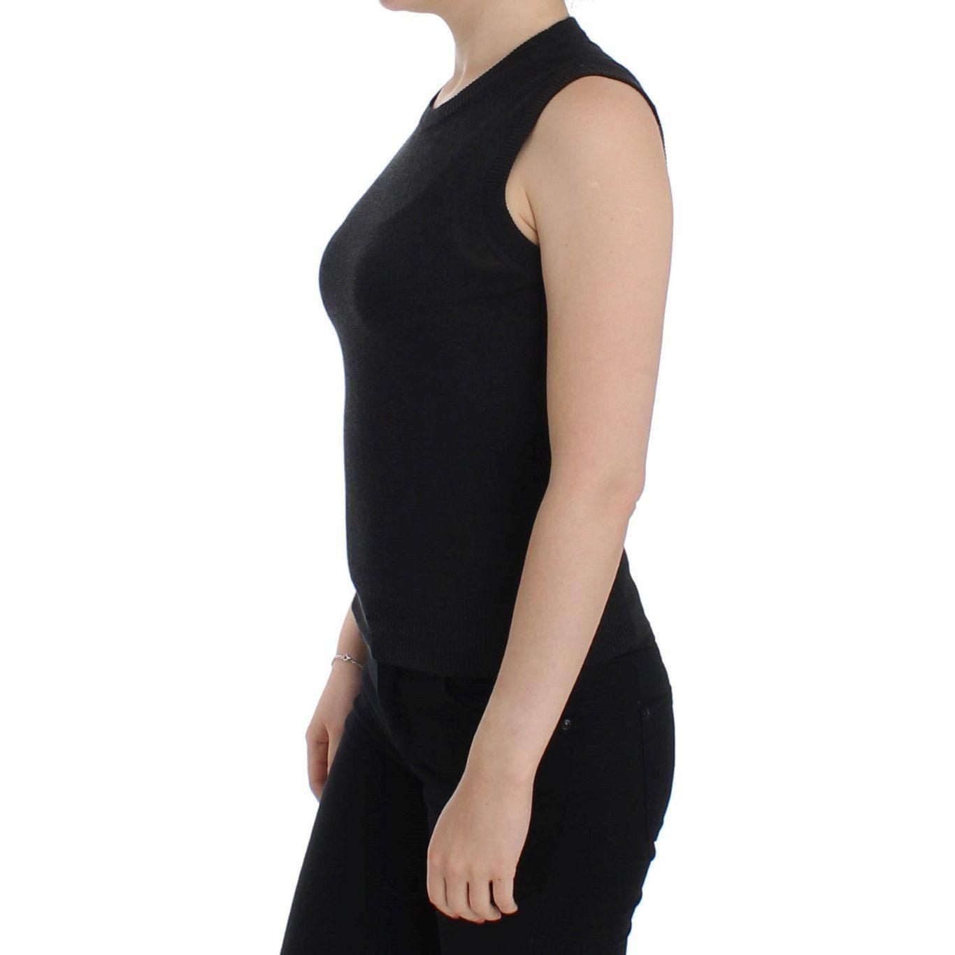 Dolce & Gabbana Black Sleeveless Crewneck Vest Pullover 1728,67345645728,70% Viscose,Black,Clothing,Dolce & Gabbana,IT36|XXS,IT38|XS,Material: 30% Cotton,New with tags,Sleeveless - Sweaters - Clothing,Sweaters - Clothing,Tops & T-Shirts - Women - Clothing