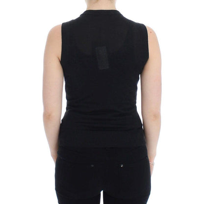 Dolce & Gabbana Black Sleeveless Crewneck Vest Pullover 1728,67345645728,70% Viscose,Black,Clothing,Dolce & Gabbana,IT36|XXS,IT38|XS,Material: 30% Cotton,New with tags,Sleeveless - Sweaters - Clothing,Sweaters - Clothing,Tops & T-Shirts - Women - Clothing
