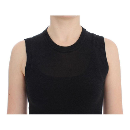 Dolce & Gabbana Black Sleeveless Crewneck Vest Pullover 1728,67345645728,70% Viscose,Black,Clothing,Dolce & Gabbana,IT36|XXS,IT38|XS,Material: 30% Cotton,New with tags,Sleeveless - Sweaters - Clothing,Sweaters - Clothing,Tops & T-Shirts - Women - Clothing