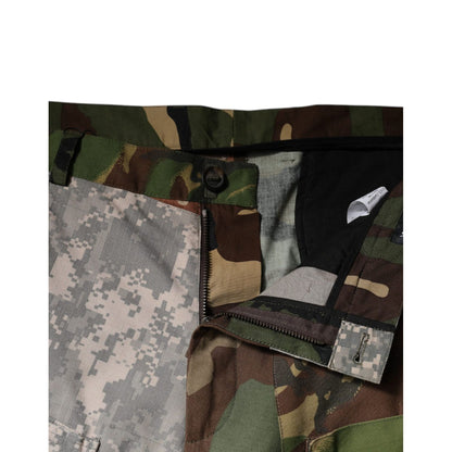 Dolce & Gabbana Multicolor Patchwork Camouflage Cargo Pants 1728,67345645728,Cargo Pants - Pants - Clothing,Clothing,Dolce & Gabbana,IT48 | M,Jeans & Pants - Men - Clothing,Material: 50% Nylon 50% Cotton,Men,Men - Clothing,Multicolor,New with tags,Pants -
