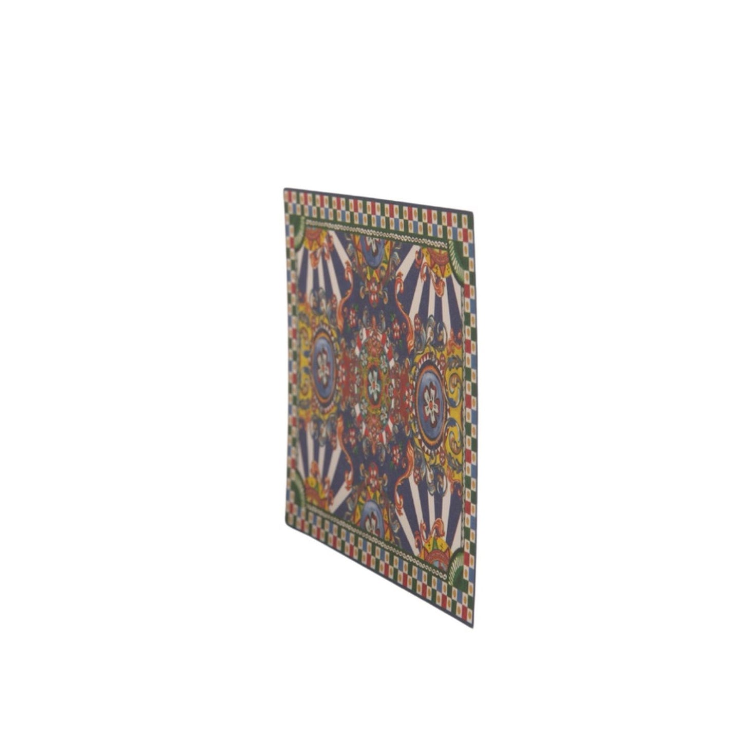 Dolce & Gabbana Multicolor Carretto Siciliano Envelope Post Card Holder